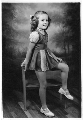 Mary, age 8 or 9, in her Beer Barrel Polka outfit.